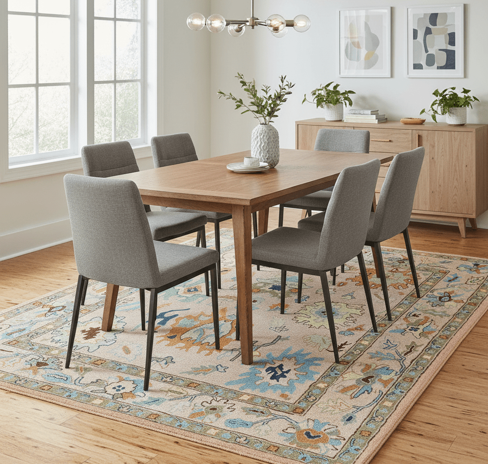 Hand Tufted Pink Peach and Gold Modern Colorful Oushak Rug, Kids, Living Room and Bedroom Rug | TRD6461 - The Rug Decor