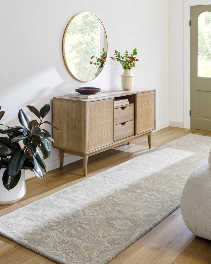 Hand Tufted Tan Traditional Style Wool Area Rug - The Rug Decor