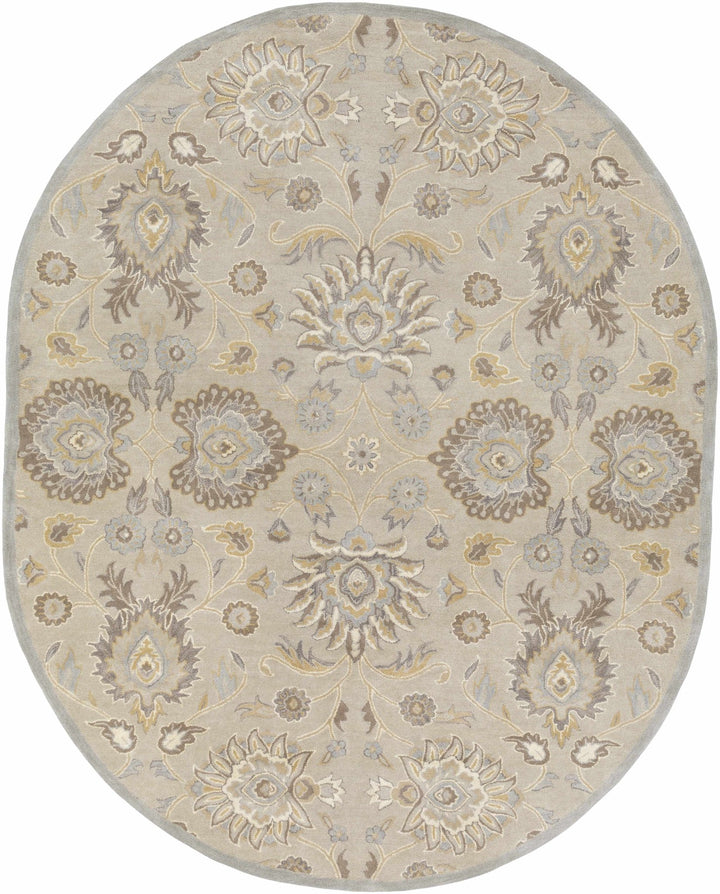 Hand Tufted Tan Traditional Style Wool Area Rug - The Rug Decor