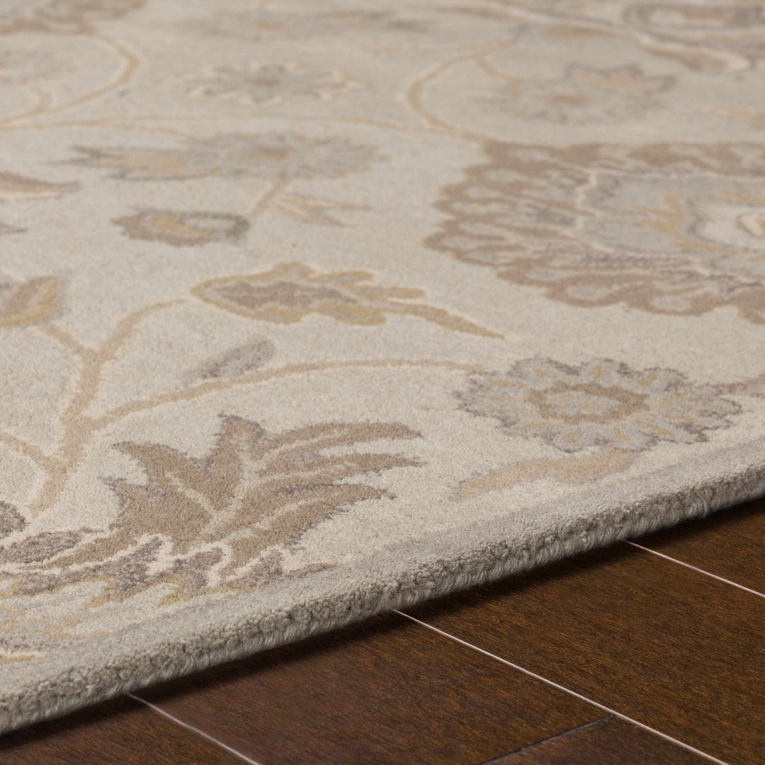 Hand Tufted Tan Traditional Style Wool Area Rug - The Rug Decor