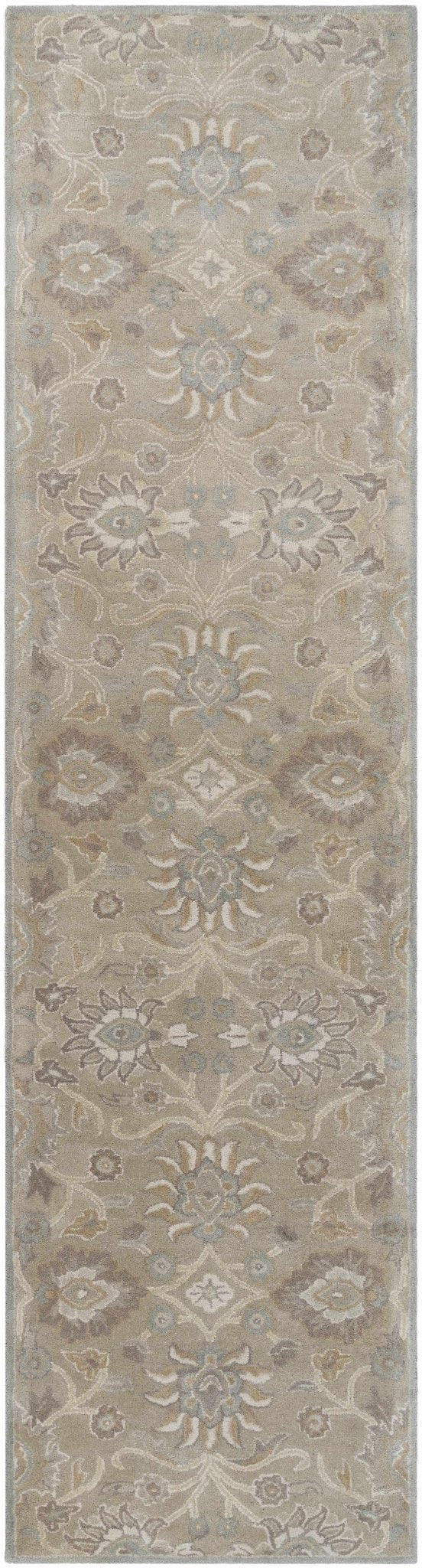Hand Tufted Tan Traditional Style Wool Area Rug - The Rug Decor