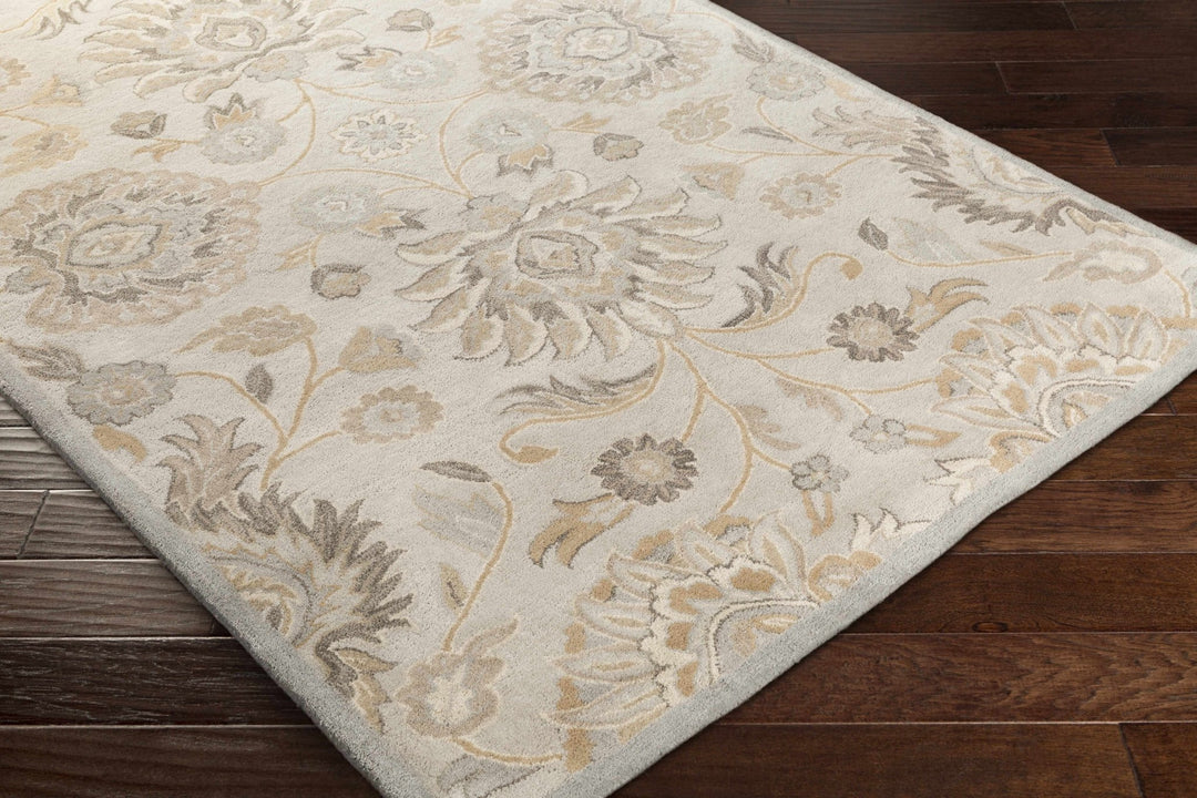 Hand Tufted Tan Traditional Style Wool Area Rug - The Rug Decor