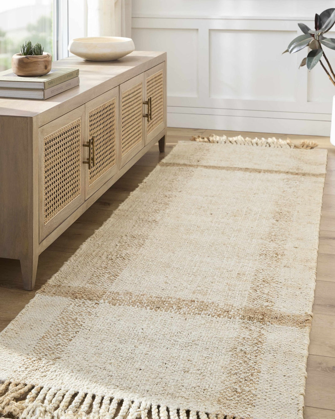 Hand Woven Beige Modern Style Jute Area Rug - The Rug Decor