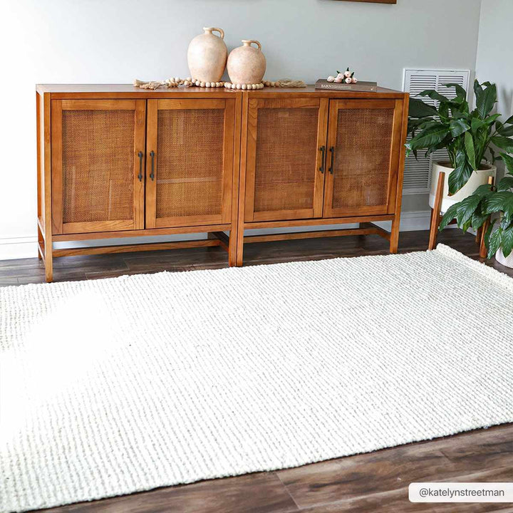 Hand Woven coarse texture Beige Multi size Jute Area Rug - The Rug Decor