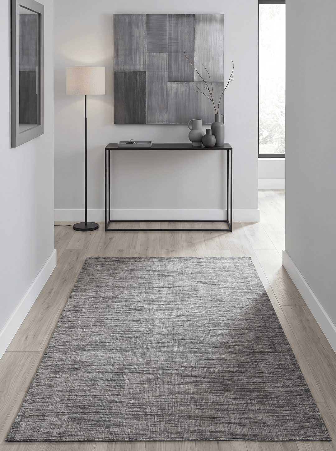 Hand Woven Gray Modern Style Wool Area Rug - The Rug Decor