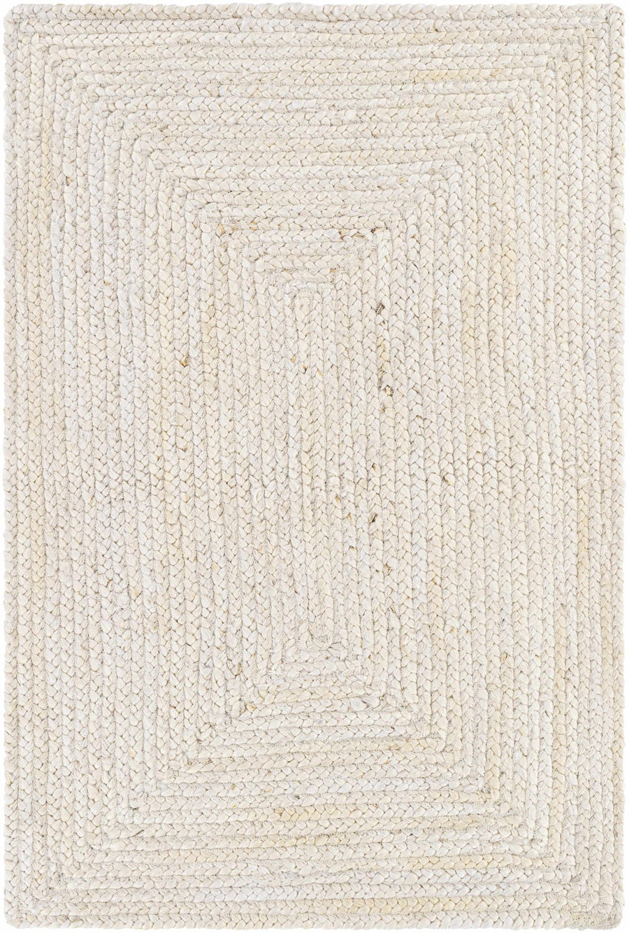 Hand Woven Ivory and Beige Jute Braided Multi Size Area Rug - The Rug Decor