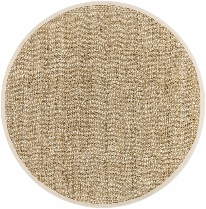 Hand Woven Ivory and Natural brown Chevron design Jute Braided Multi Size Rug - The Rug Decor