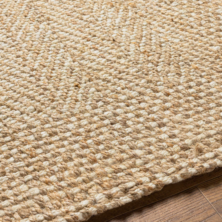 Hand Woven Ivory and Natural brown Chevron design Jute Braided Multi Size Rug - The Rug Decor