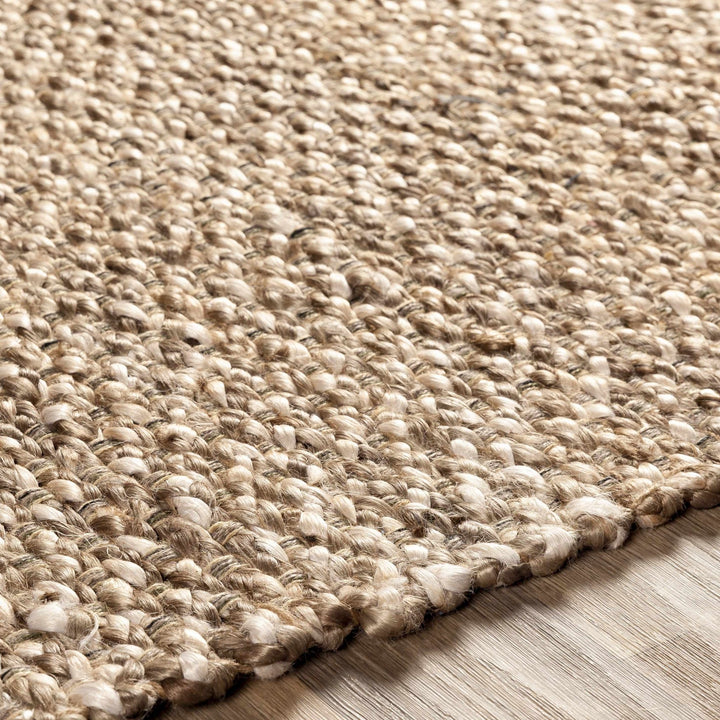 Hand Woven Ivory and Tan Natural Jute textured Multi size Area Rug - The Rug Decor