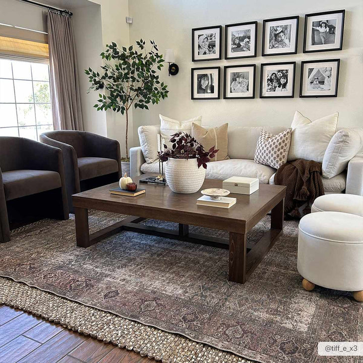 Hand Woven Ivory and Tan Natural Jute textured Multi size Area Rug - The Rug Decor