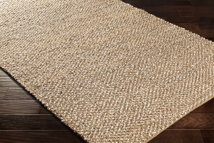 Hand Woven Ivory and Tan Natural Jute textured Multi size Area Rug - The Rug Decor