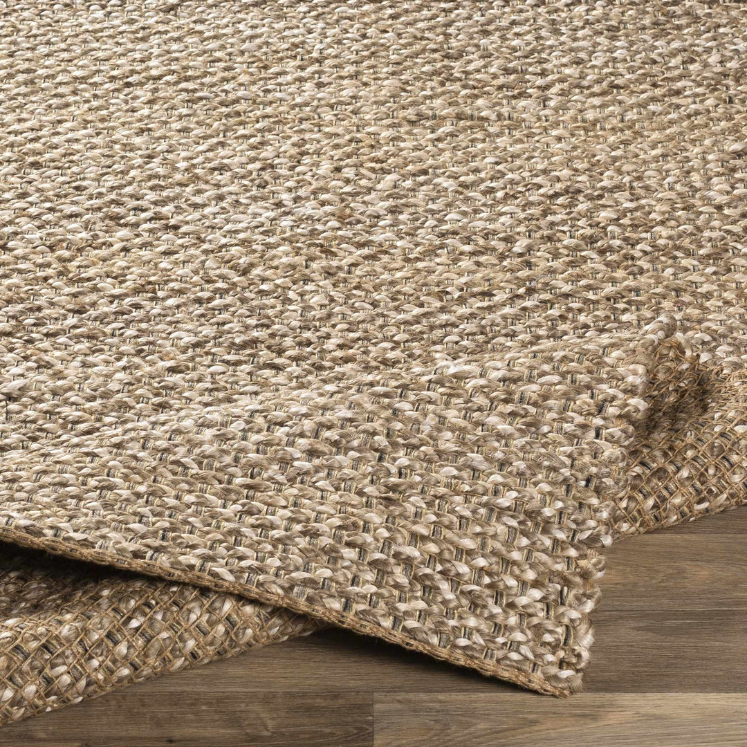 Hand Woven Ivory and Tan Natural Jute textured Multi size Area Rug - The Rug Decor