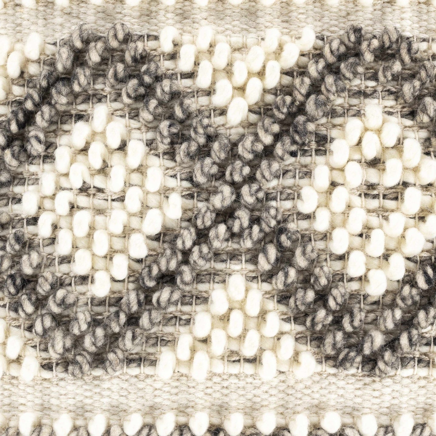 Hand Woven Ivory and Taupe Geometrical Trellis Design Square Throw Pillow - The Rug Decor