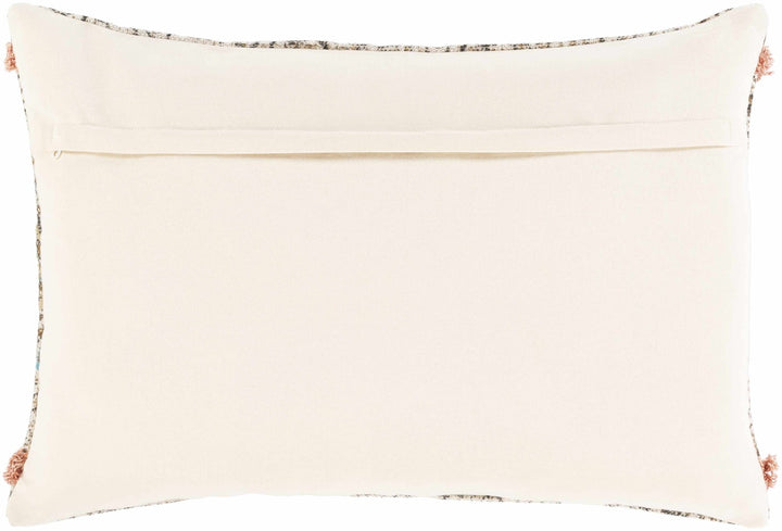 Hand Woven Ivory, Brown and Charcoal Diamond Pattern Lumbar Pillow - The Rug Decor