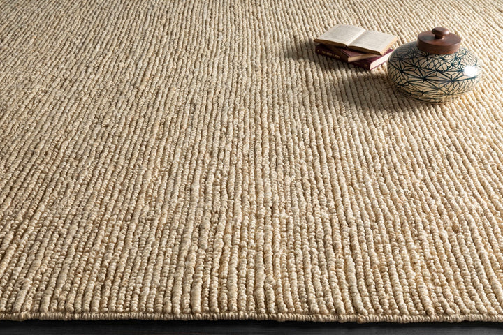 Hand Woven Ivory Modern Style Braided Jute Carpet - The Rug Decor