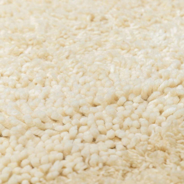 Hand Woven Kettering Plus Modern Solid Cream Wool Rug - The Rug Decor