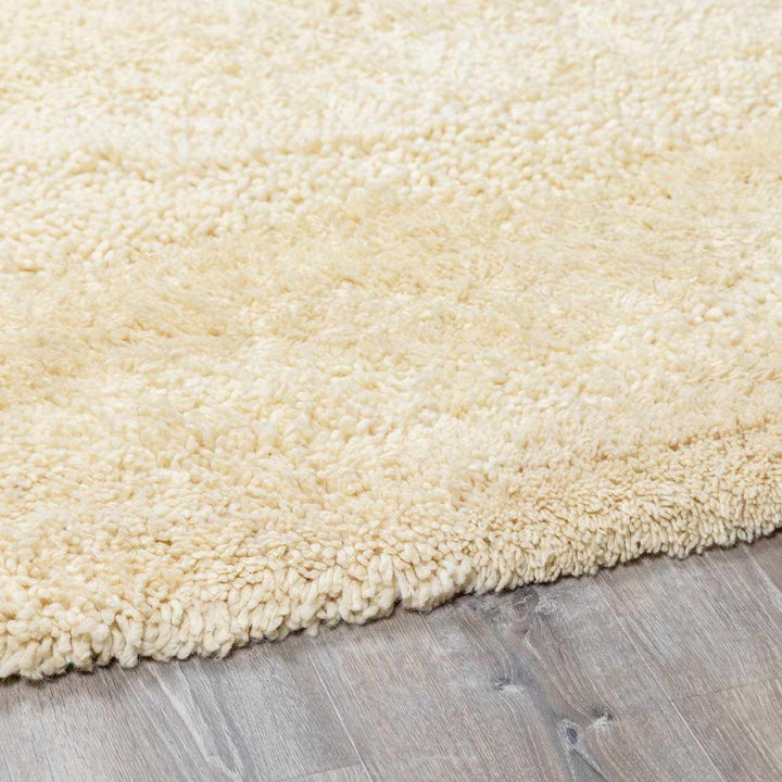 Hand Woven Kettering Plus Modern Solid Cream Wool Rug - The Rug Decor