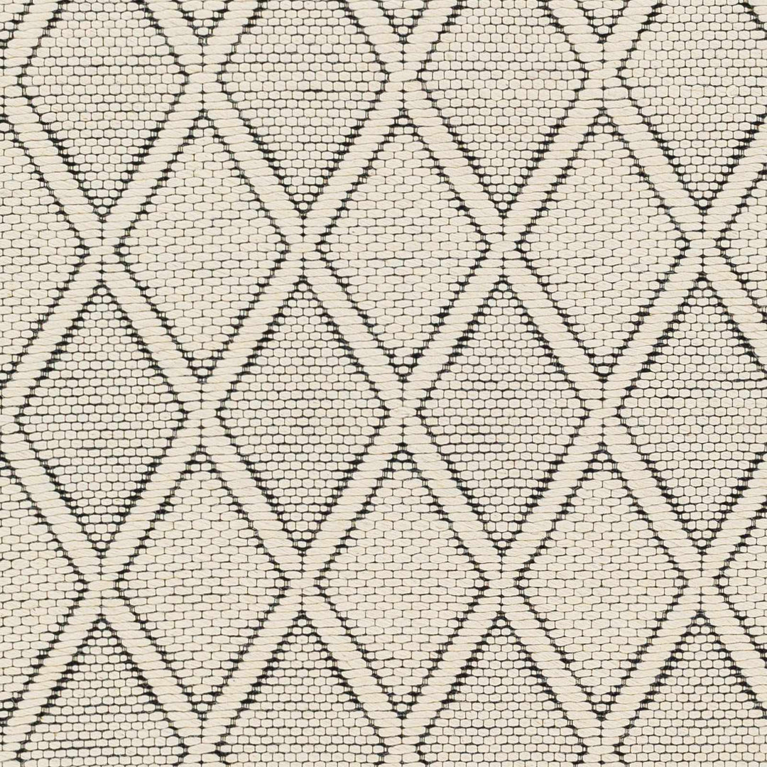 Hand Woven Modern Geometrical Beige and Black Wool Area Rug - The Rug Decor