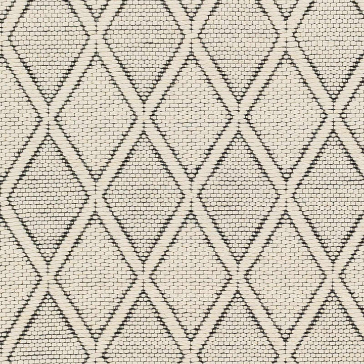 Hand Woven Modern Geometrical Beige and Black Wool Area Rug - The Rug Decor