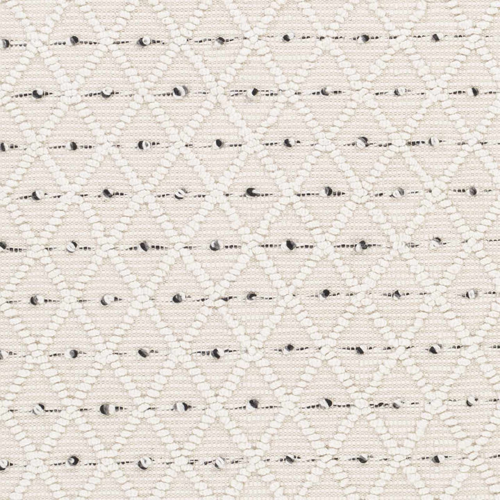 Hand Woven Modern Geometrical Beige and Charcoal Tassel Design rug - The Rug Decor