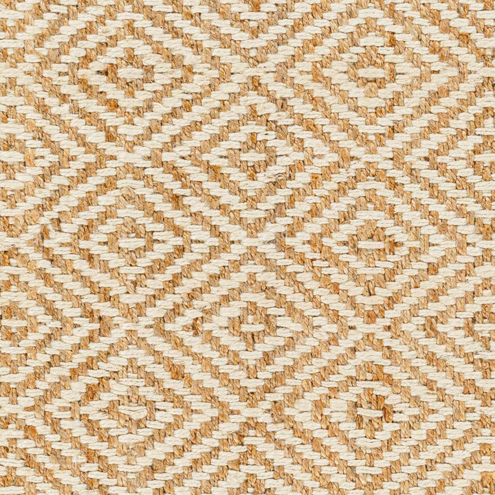 Hand Woven Modern Geometrical Ivory and Natural Brown Jute Multi size Area Rug - The Rug Decor