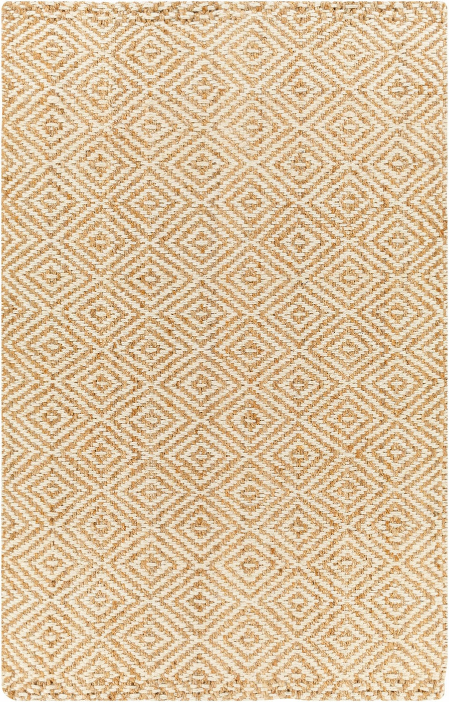 Hand Woven Modern Geometrical Ivory and Natural Brown Jute Multi size Area Rug - The Rug Decor