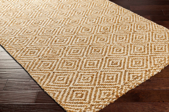 Hand Woven Modern Geometrical Ivory and Natural Brown Jute Multi size Area Rug - The Rug Decor