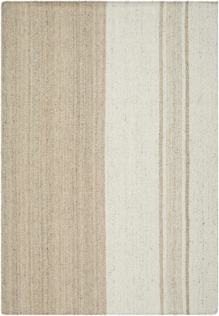 Hand Woven Myrna Contemporary Tan And Ivory Area Rug - The Rug Decor