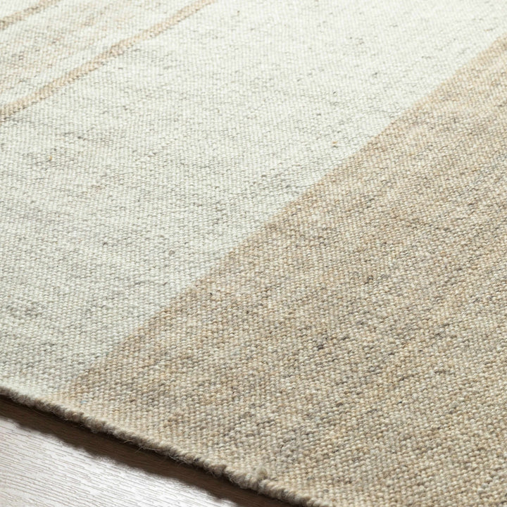 Hand Woven Myrna Contemporary Tan And Ivory Area Rug - The Rug Decor