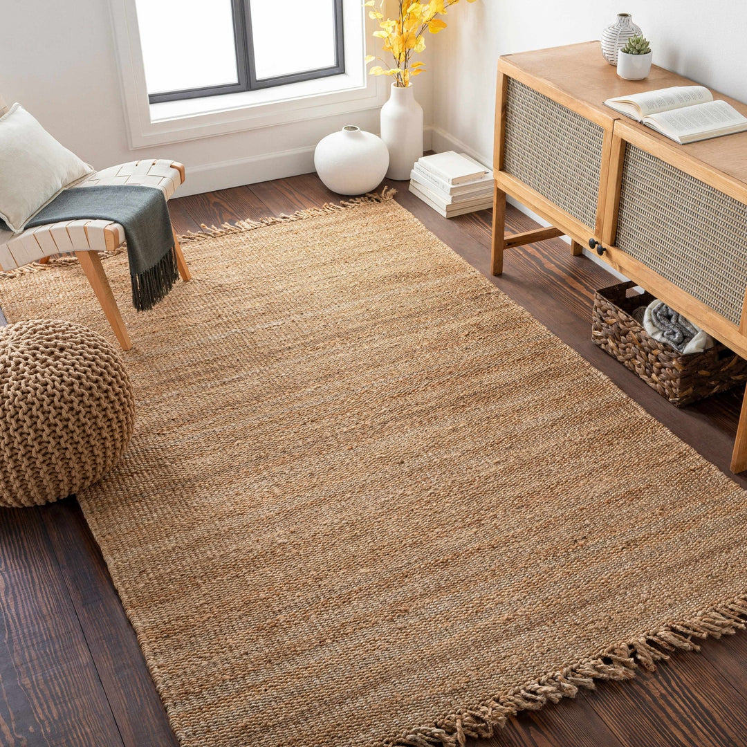 Hand woven Natural Brown Jute Flatweave Multi Size area Rug - The Rug Decor