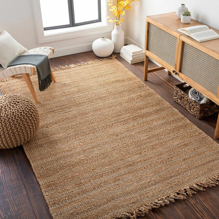 Hand woven Natural Brown Jute Flatweave Multi Size area Rug - The Rug Decor