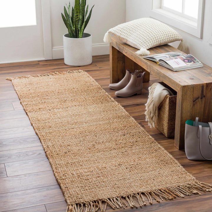 Hand woven Natural Brown Jute Flatweave Multi Size area Rug - The Rug Decor
