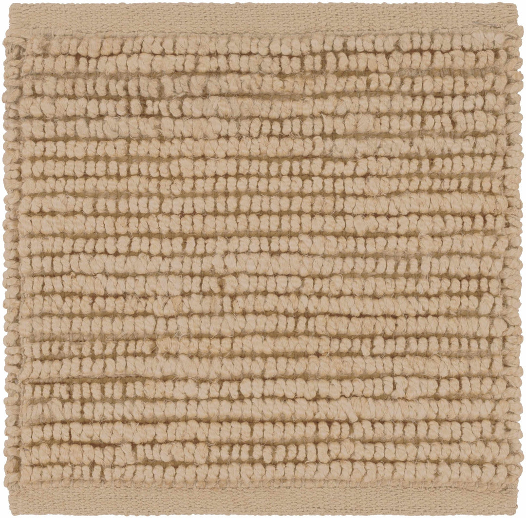 Hand woven Natural Brown Stripes Texture Chunky Jute Multi size Area Rug - The Rug Decor