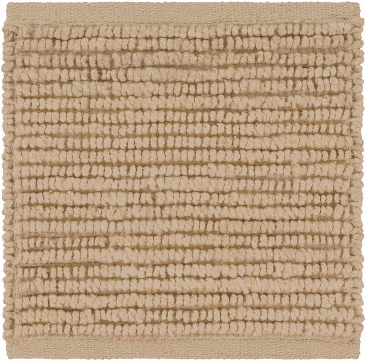 Hand woven Natural Brown Stripes Texture Chunky Jute Multi size Area Rug - The Rug Decor