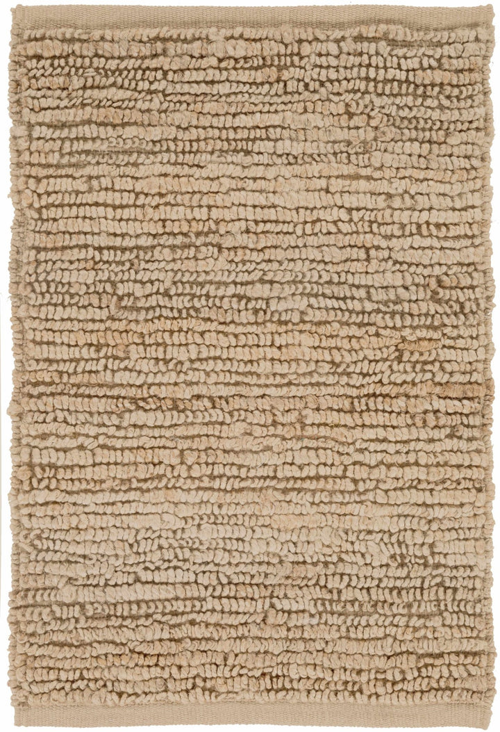 Hand woven Natural Brown Stripes Texture Chunky Jute Multi size Area Rug - The Rug Decor