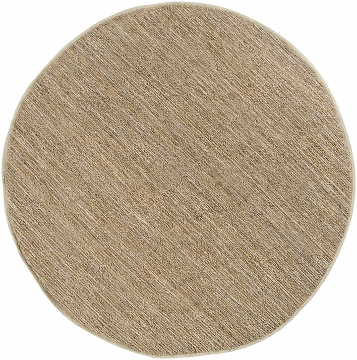 Hand woven Natural Brown Stripes Texture Chunky Jute Multi size Area Rug - The Rug Decor