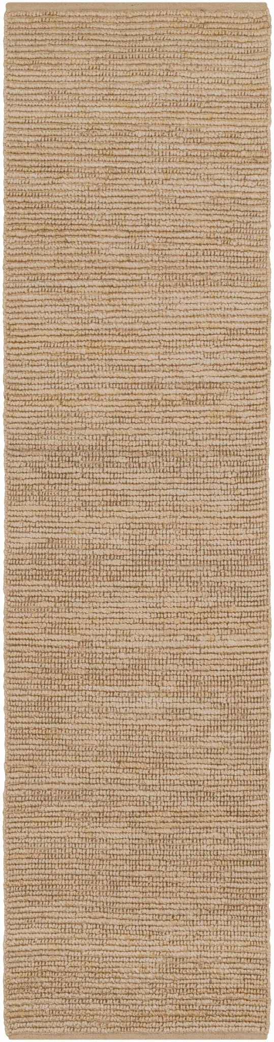Hand woven Natural Brown Stripes Texture Chunky Jute Multi size Area Rug - The Rug Decor
