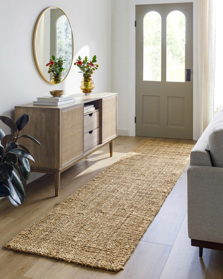 Hand Woven Natural Brown Textured Multi size Jute Area Rug - The Rug Decor