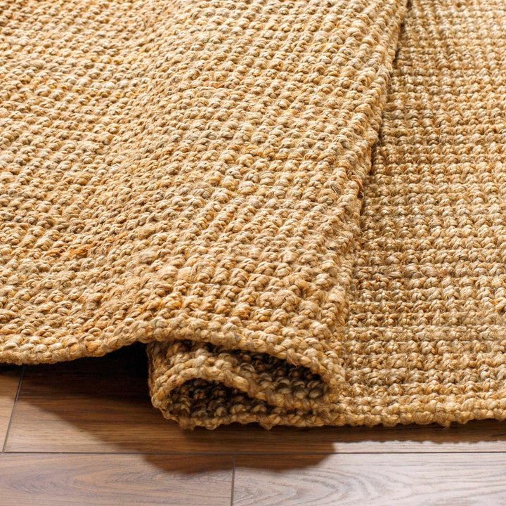 Hand Woven Natural Brown Textured Multi size Jute Area Rug - The Rug Decor