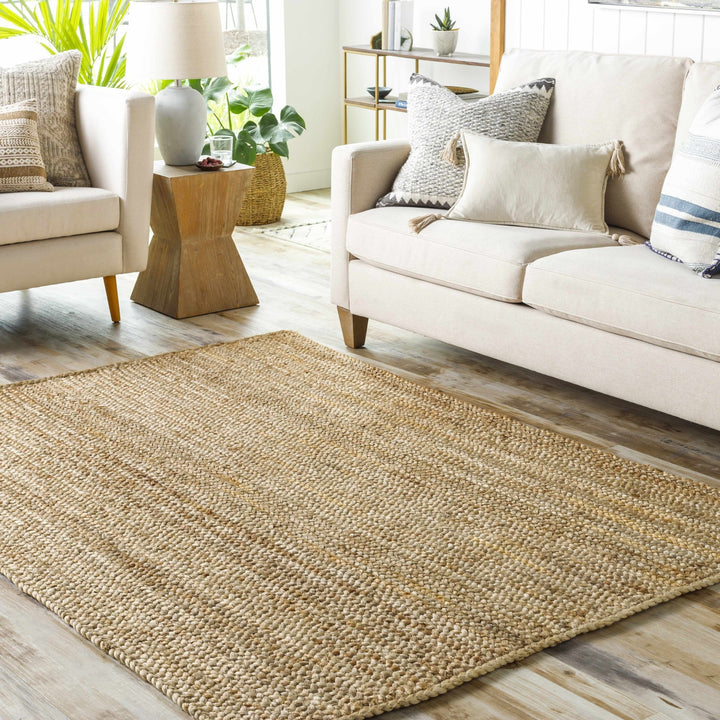 Hand Woven Natural Brown Traditional Jute Braided Multi size Rug - The Rug Decor