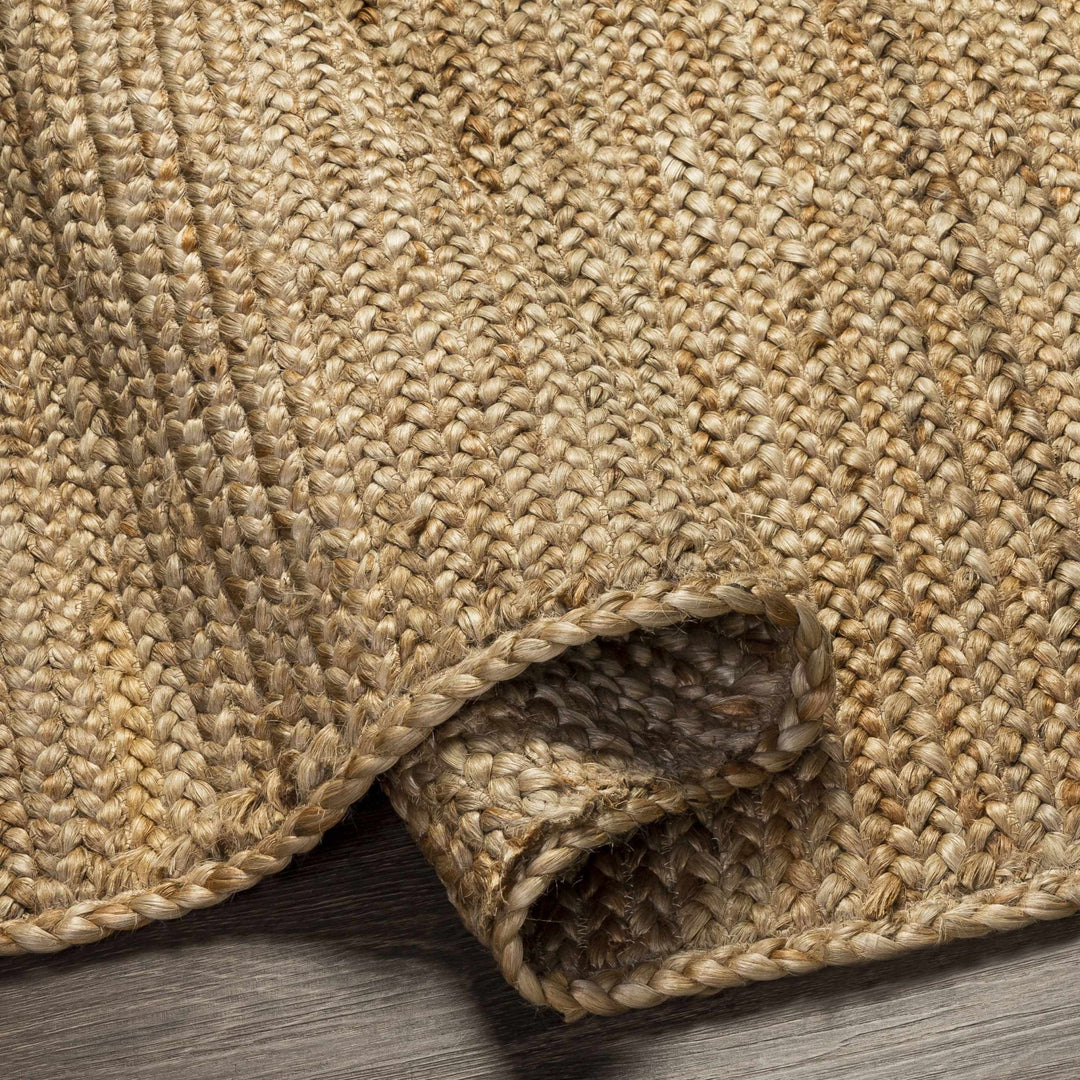 Hand Woven Natural Brown Traditional Jute Braided Multi size Rug - The Rug Decor
