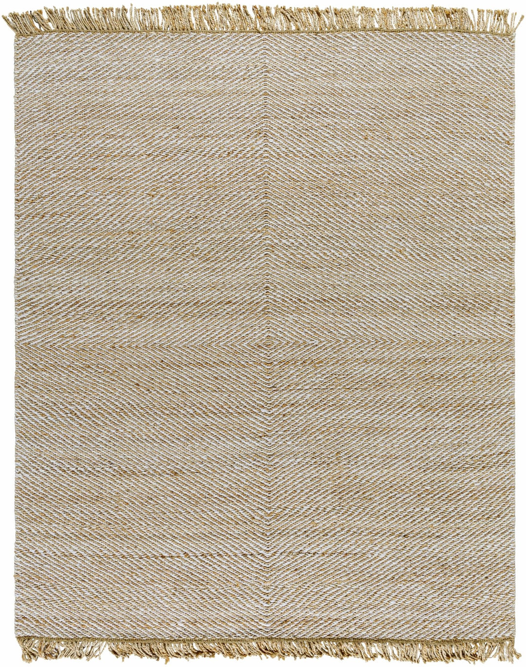 Hand Woven Tan Geometric Pattern Jute Area Rug - The Rug Decor