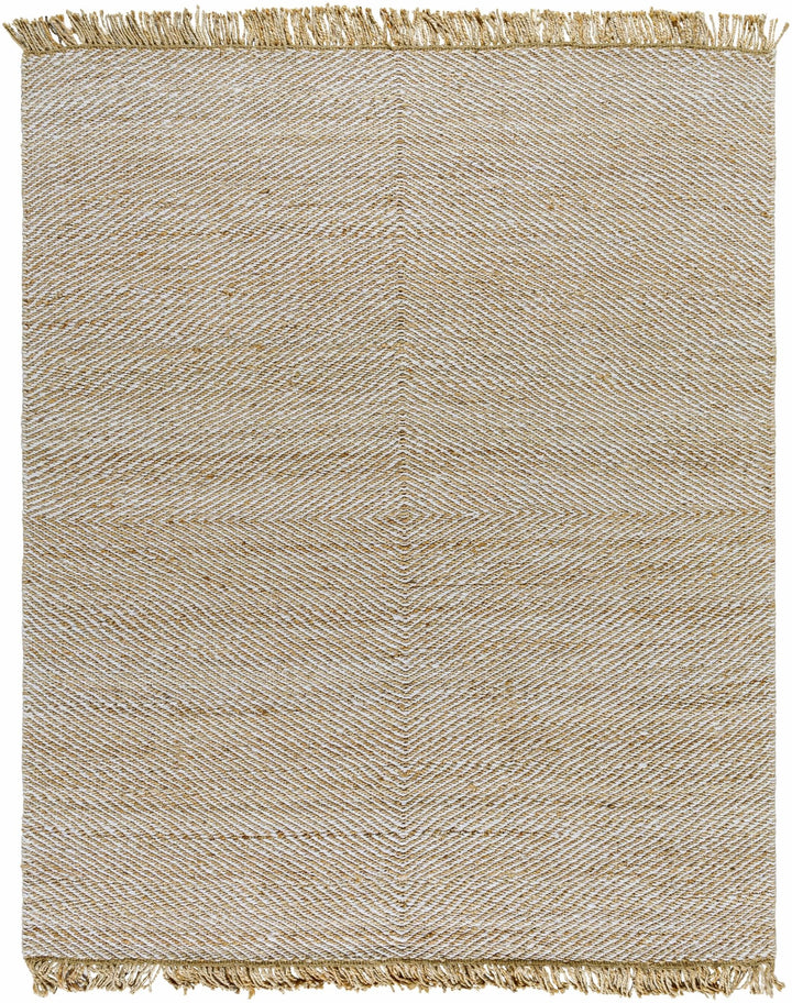 Hand Woven Tan Geometric Pattern Jute Area Rug - The Rug Decor