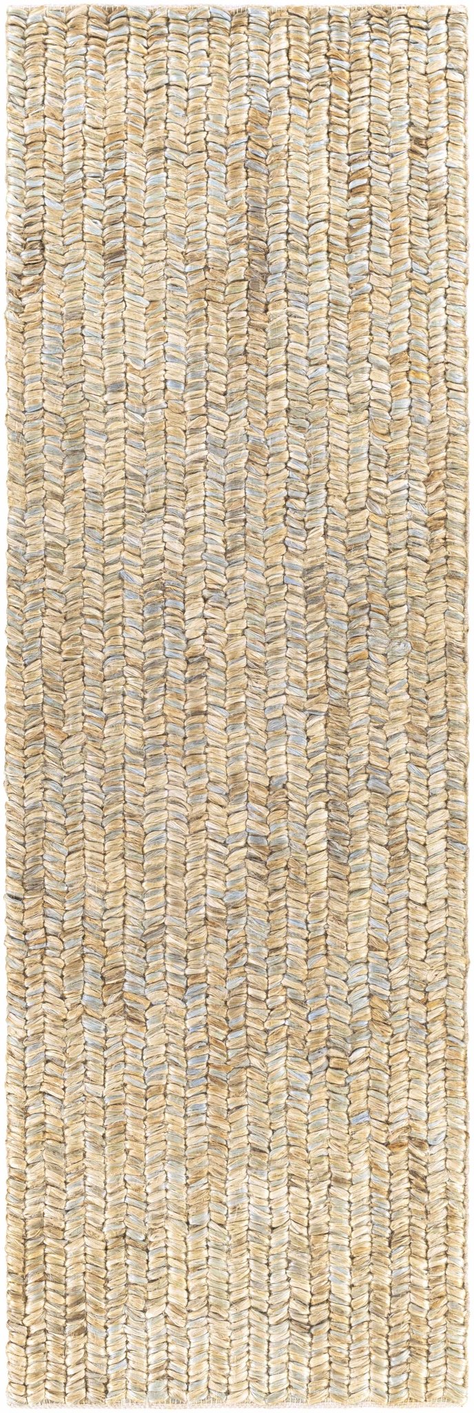 Hand Woven Tan, Gray and natural Brown Chevron Design Jute Rug - The Rug Decor