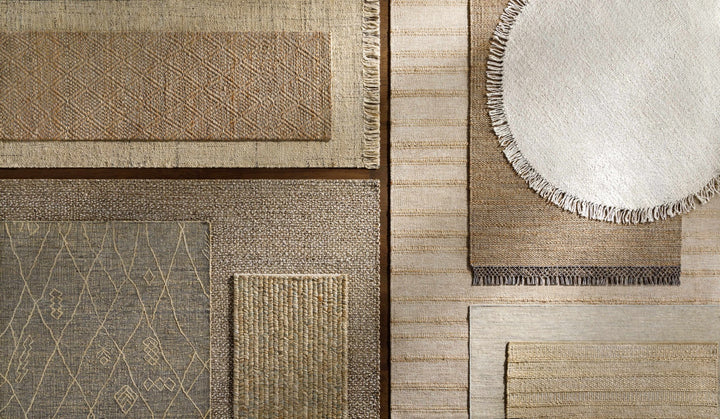 Hand Woven Tan, Gray and natural Brown Chevron Design Jute Rug - The Rug Decor