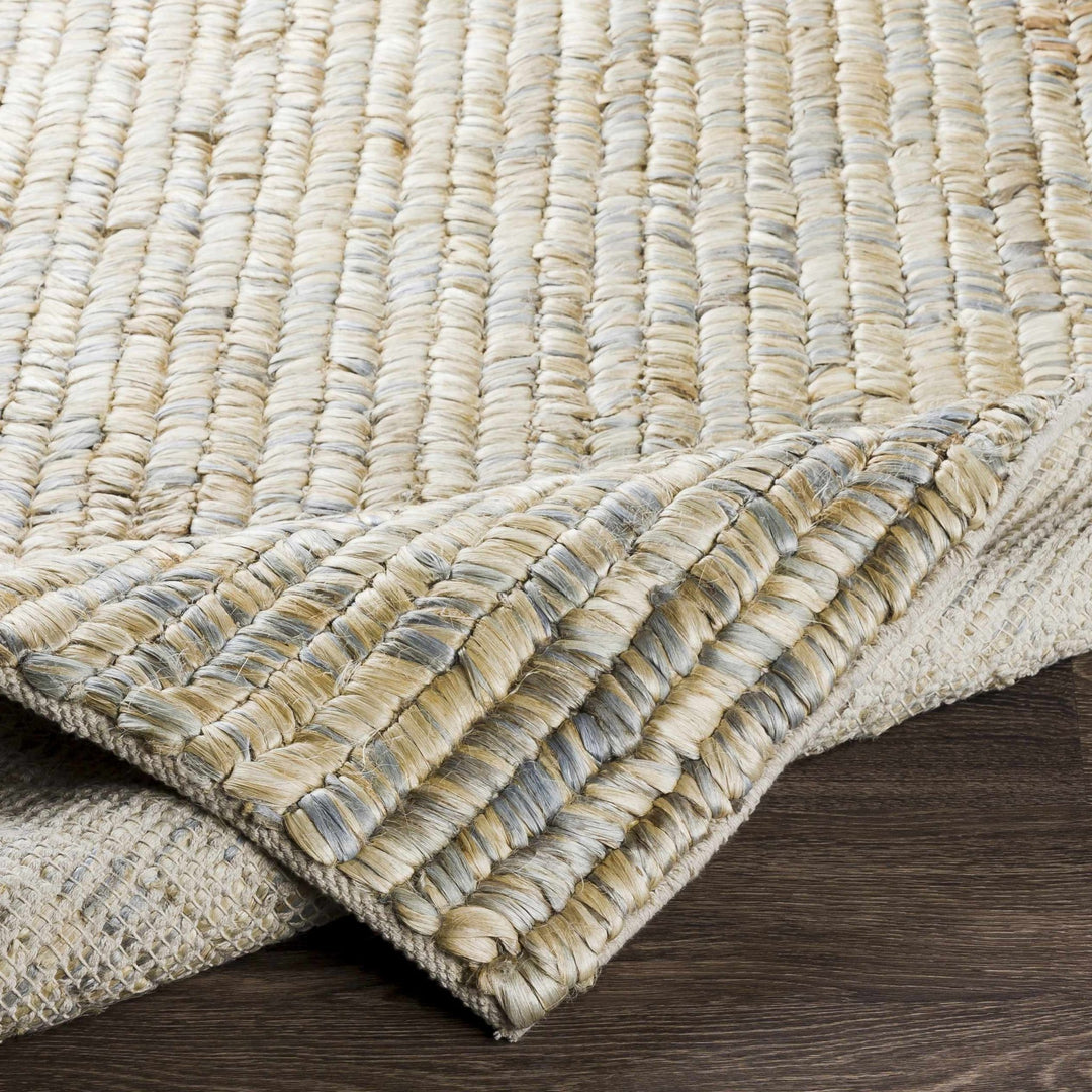 Hand Woven Tan, Gray and natural Brown Chevron Design Jute Rug - The Rug Decor