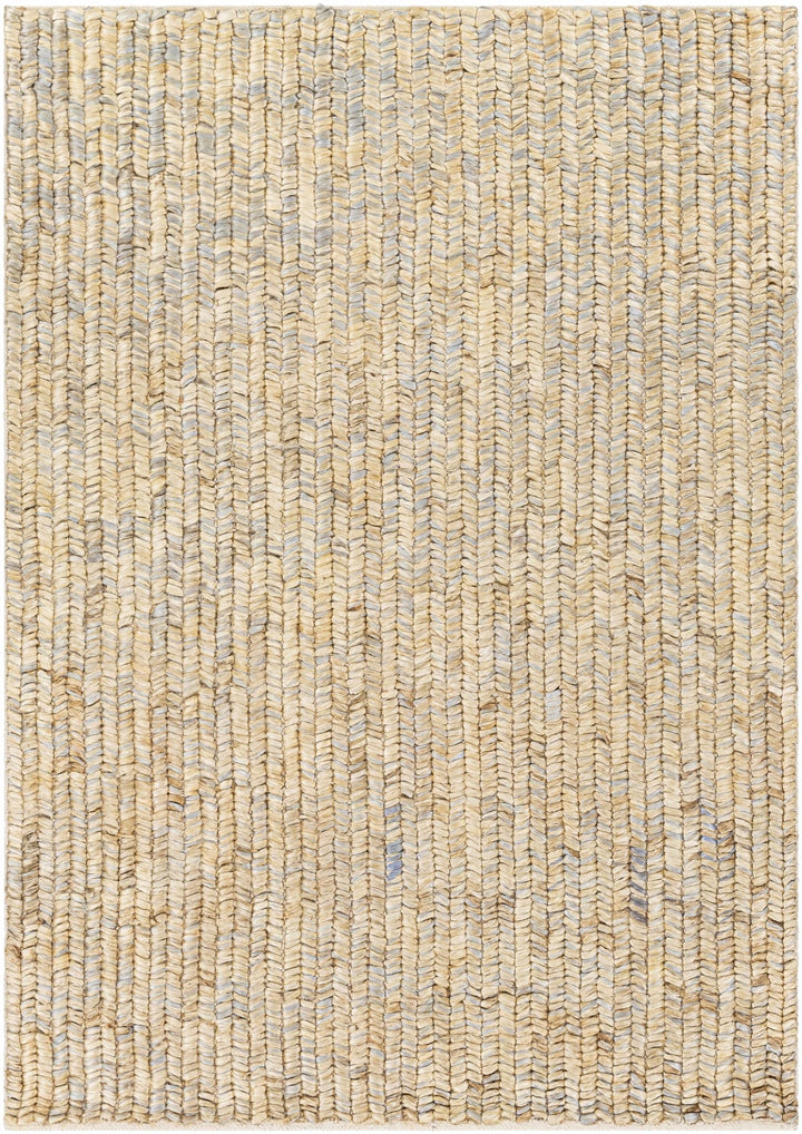 Hand Woven Tan, Gray and natural Brown Chevron Design Jute Rug - The Rug Decor