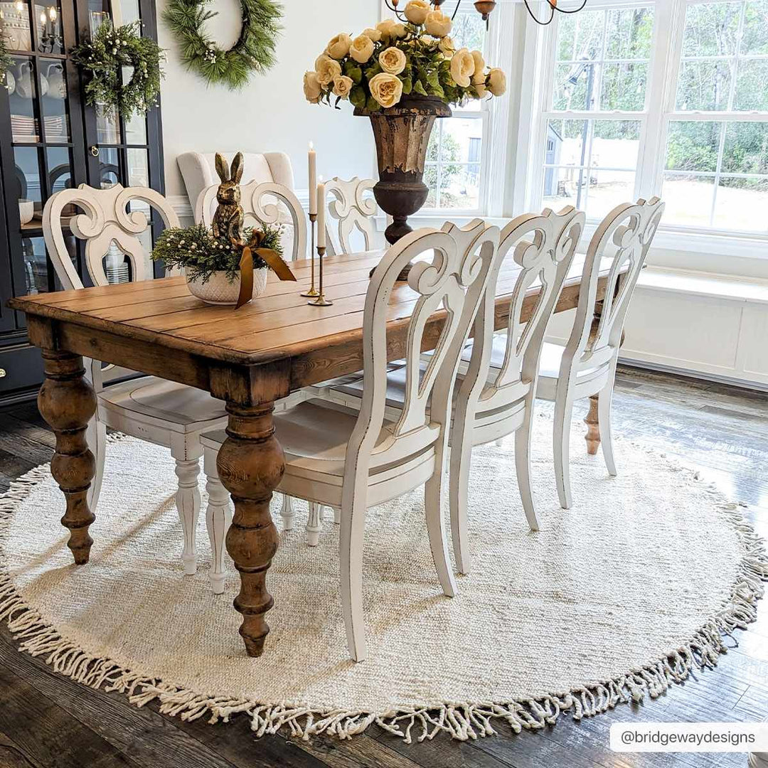 Hand Woven Tan Multi Size Jute Area Rug - The Rug Decor