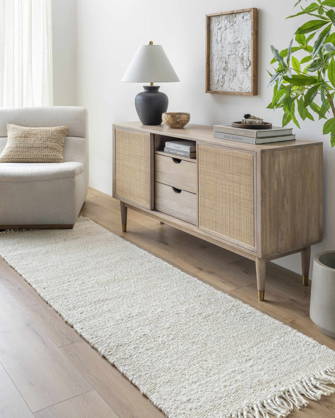 Hand Woven Tan Multi Size Jute Area Rug - The Rug Decor