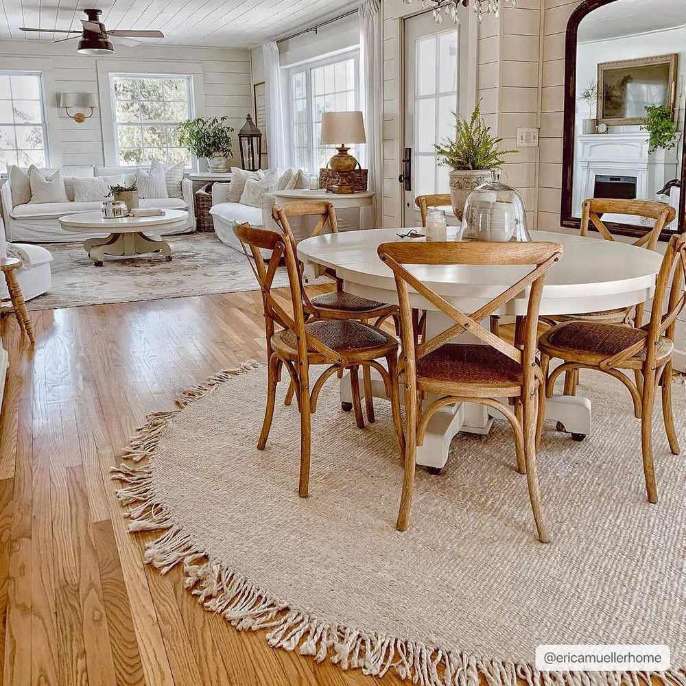 Hand Woven Tan Multi Size Jute Area Rug - The Rug Decor